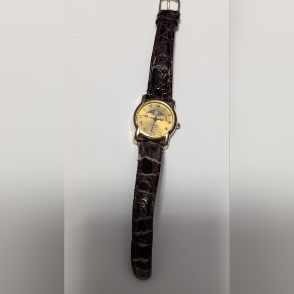 Vintage UNITRON Moon Phase Date Watch Brown Leather…31 - Picture 8 of 8